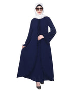 Dapper Jacket Style Frill Abaya
