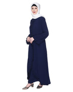 Dapper Jacket Style Frill Abaya