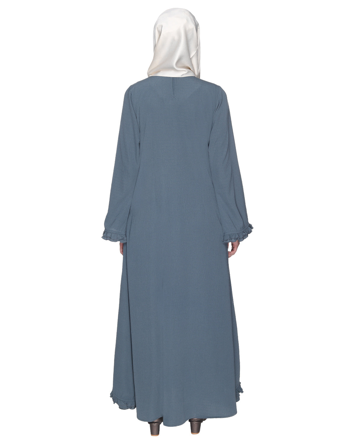 Dapper Jacket Style Frill Abaya
