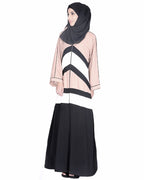 Black, White And Beige Abaya