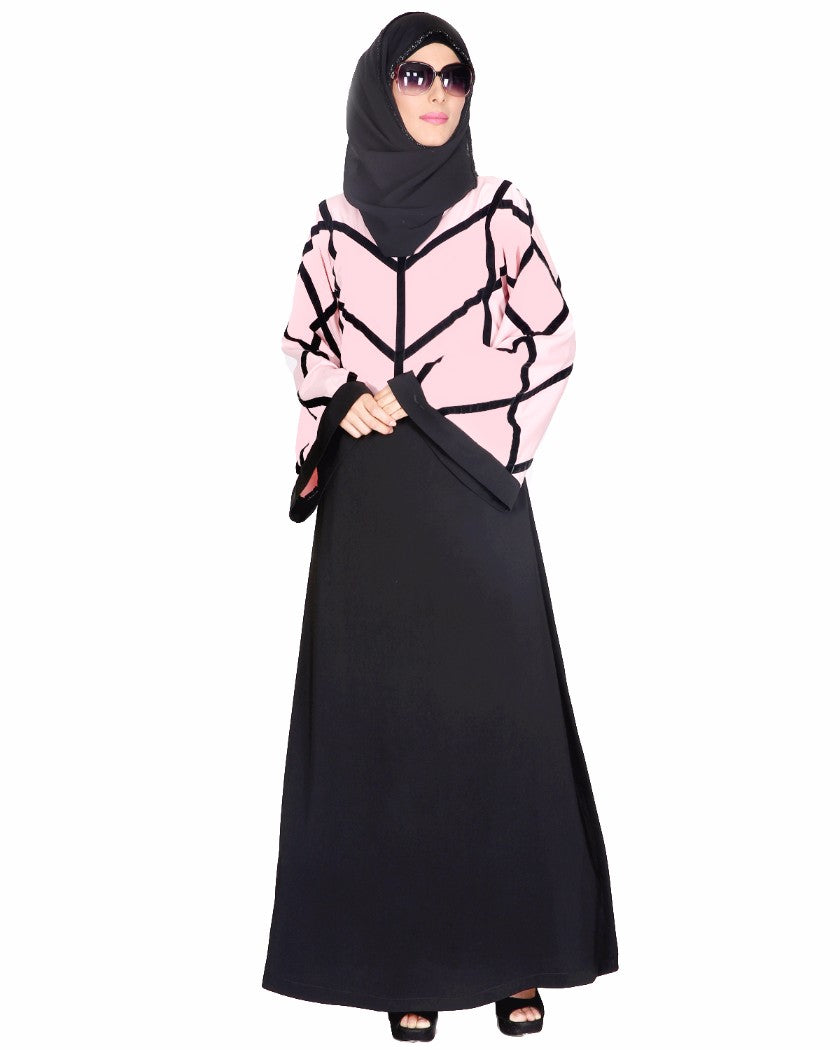 Being Muslims Pink and Black Abaya