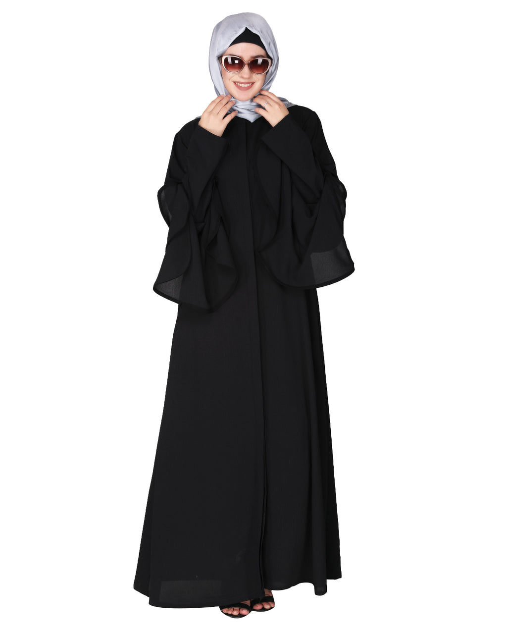 Stylish Frill Sleeves Abaya