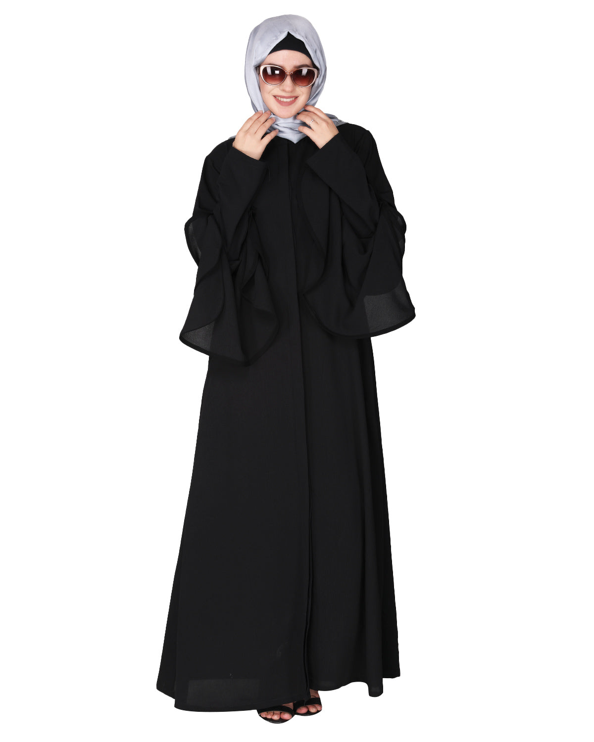 Stylish Frill Sleeves Abaya