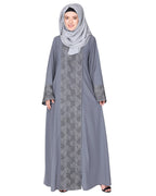 Eloquent Wide-laced Front Open Abaya