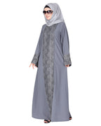 Eloquent Wide-laced Front Open Abaya