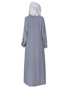 Eloquent Wide-laced Front Open Abaya