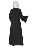 Modish Box Pleated Abaya Bell Sleeves