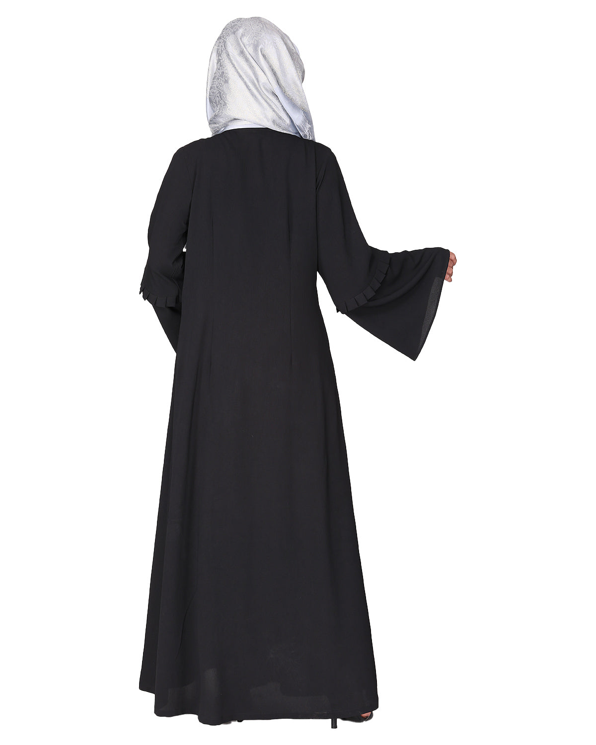 Modish Box Pleated Abaya Bell Sleeves
