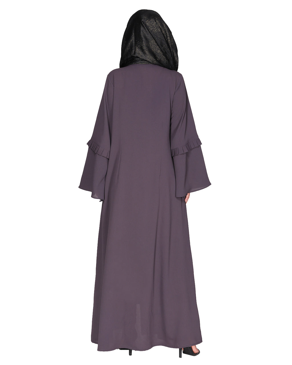 Modish Box Pleated Abaya Bell Sleeves