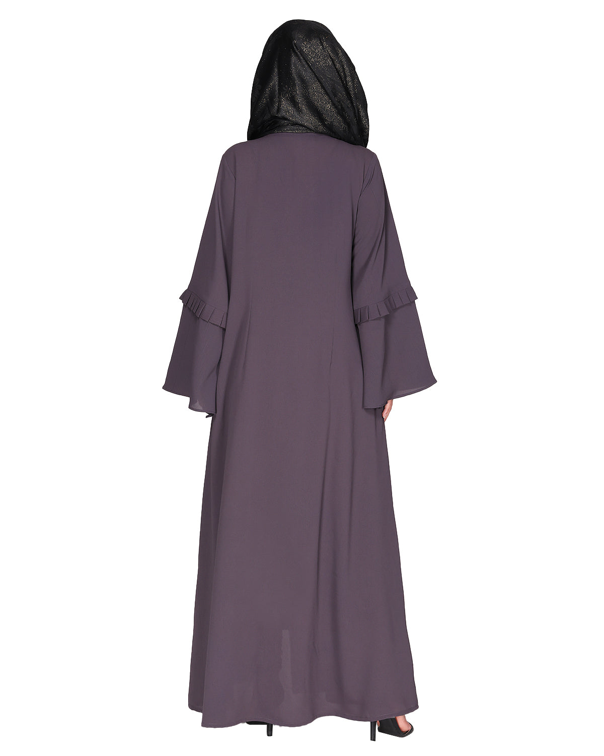 Modish Box Pleated Abaya Bell Sleeves