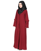 Modish Box Pleated Abaya Bell Sleeves