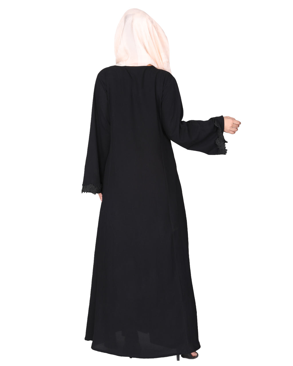 Sleek Flamboyant Laced Abaya