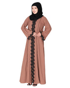 Sleek Flamboyant Laced Abaya