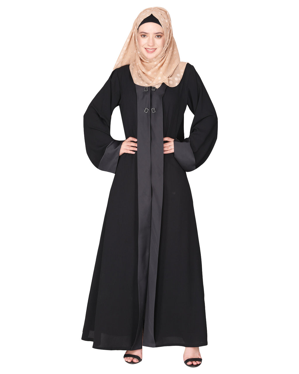 Graceful Abaya with Designer Show Buttons