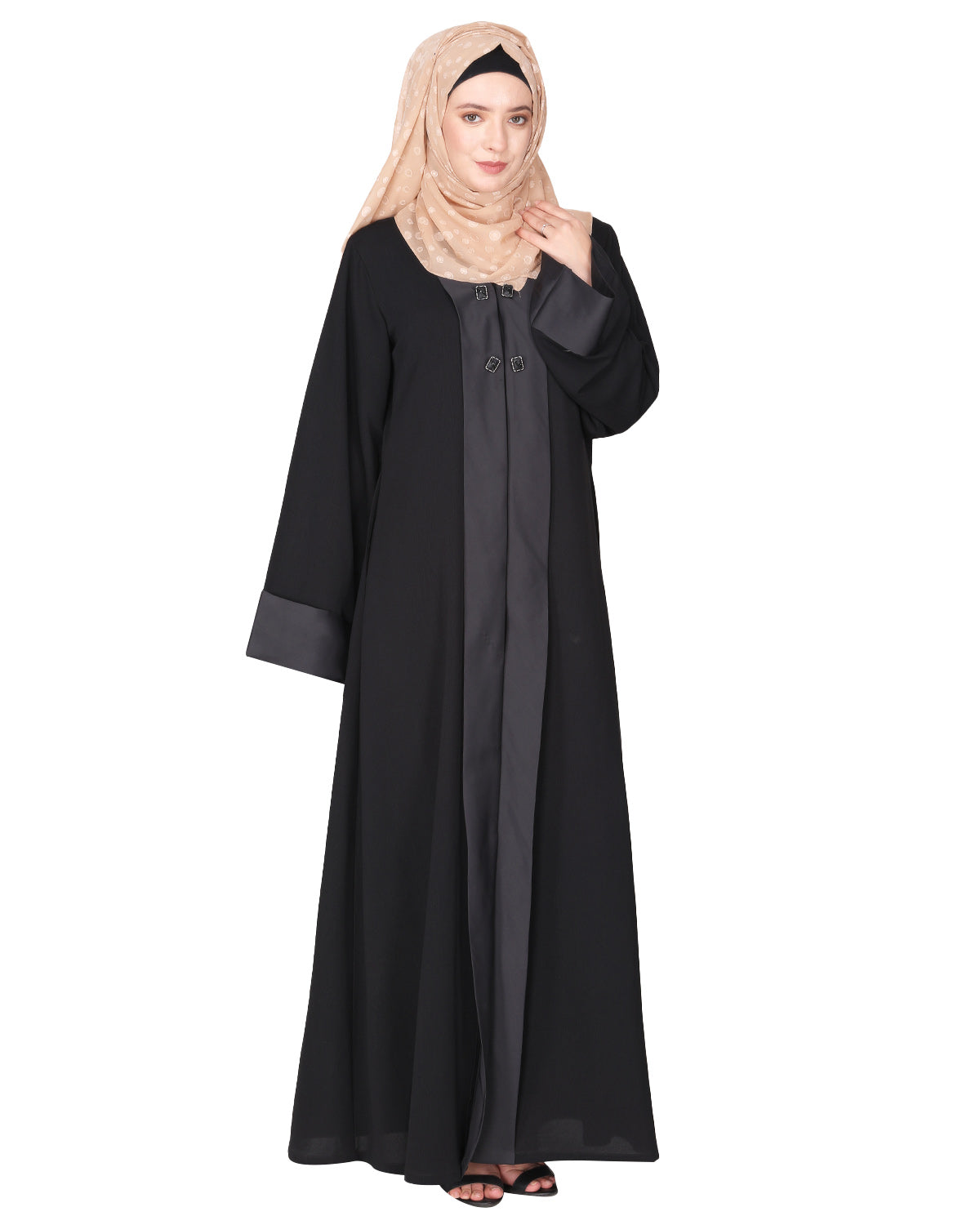 Graceful Abaya with Designer Show Buttons