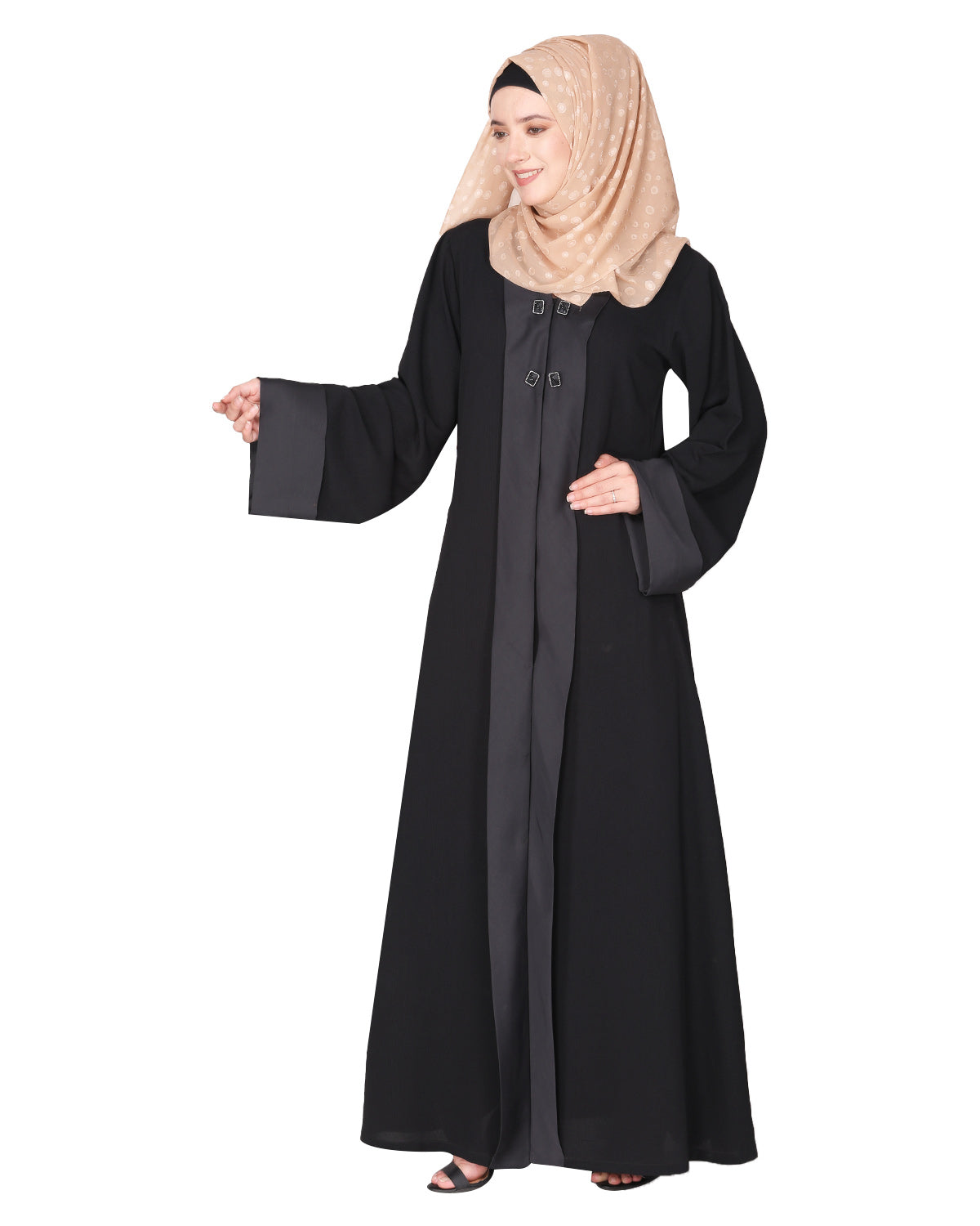 Graceful Abaya with Designer Show Buttons
