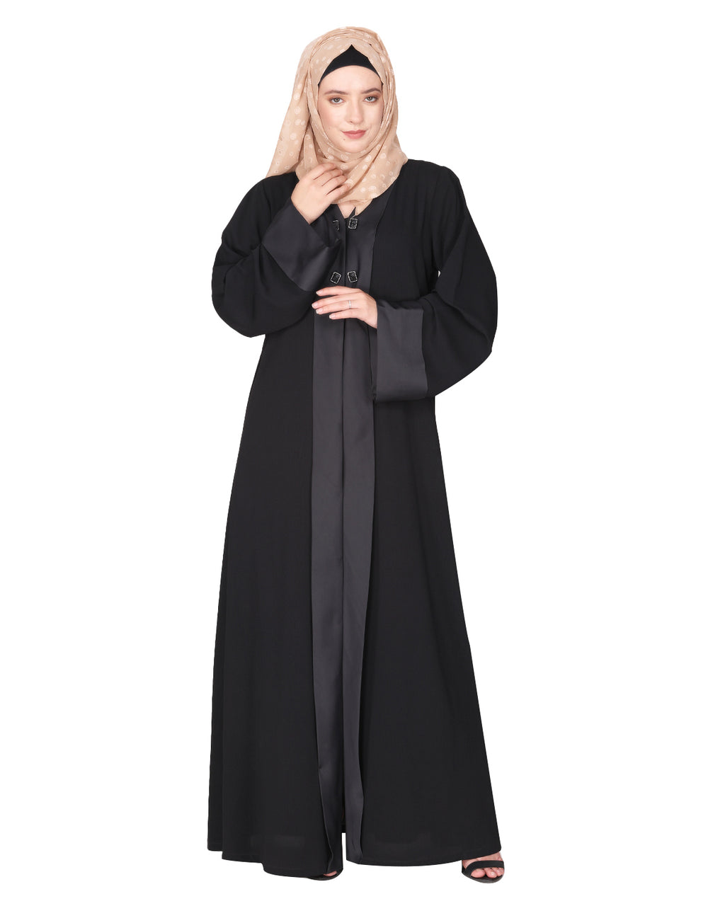 Graceful Abaya with Designer Show Buttons