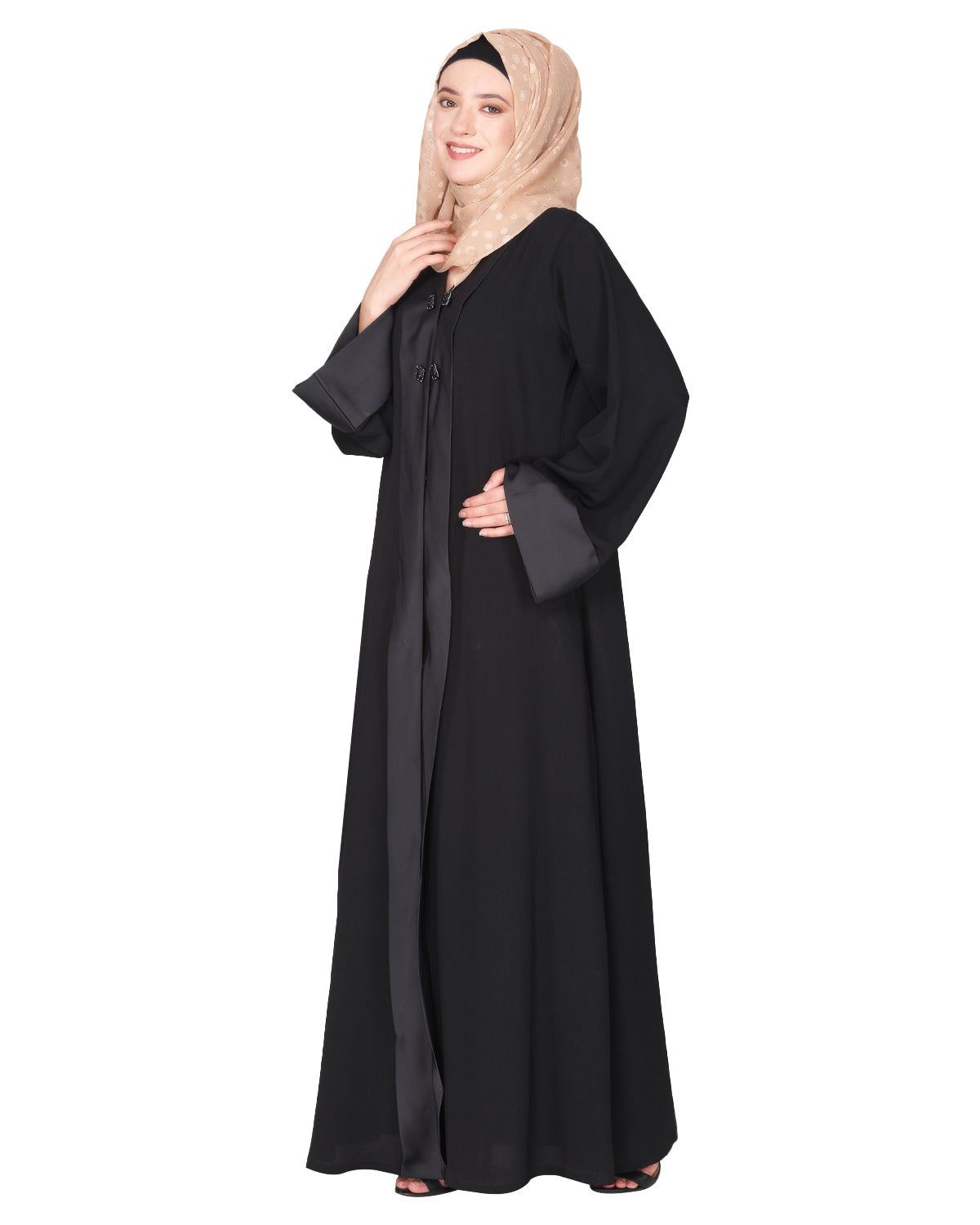 Graceful Abaya with Designer Show Buttons