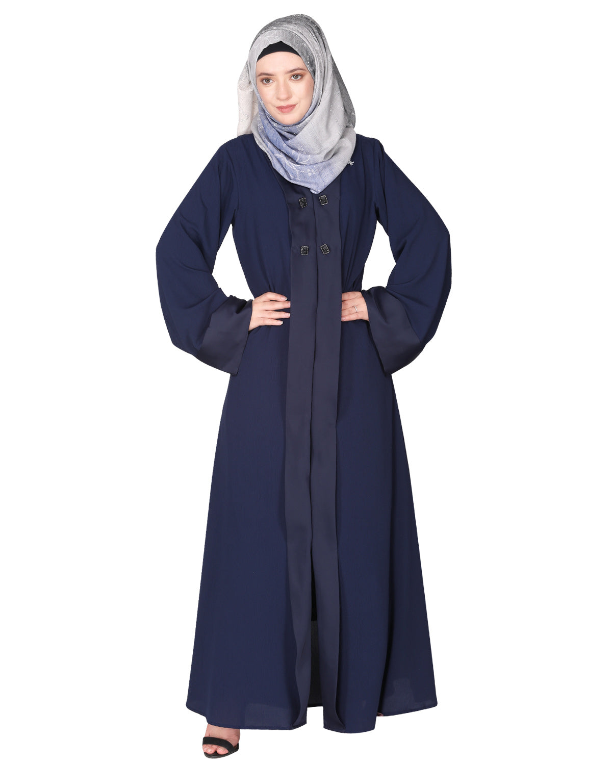 Graceful Abaya with Designer Show Buttons