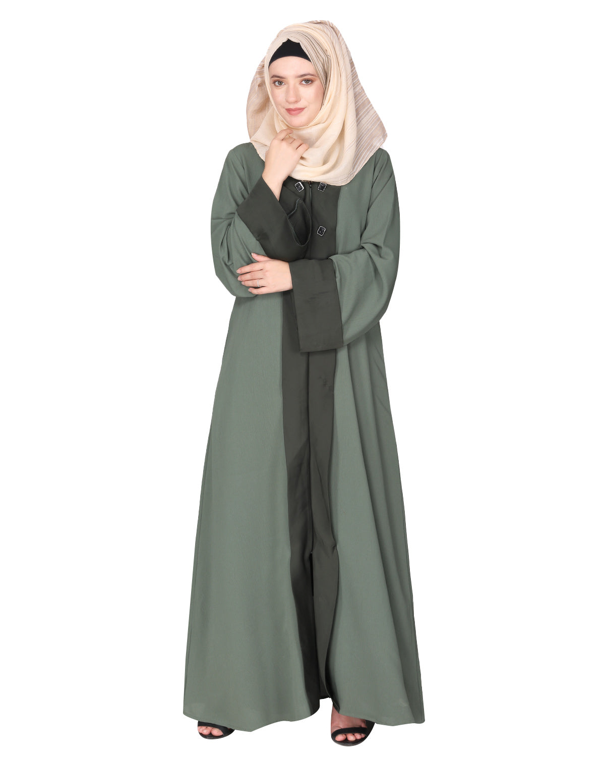 Graceful Abaya with Designer Show Buttons