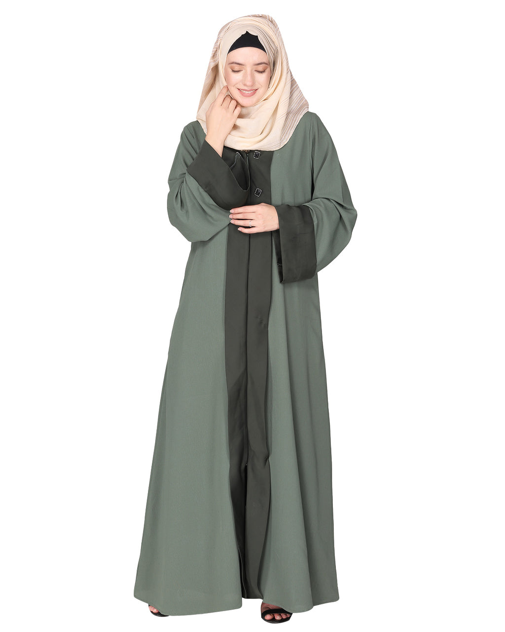 Graceful Abaya with Designer Show Buttons