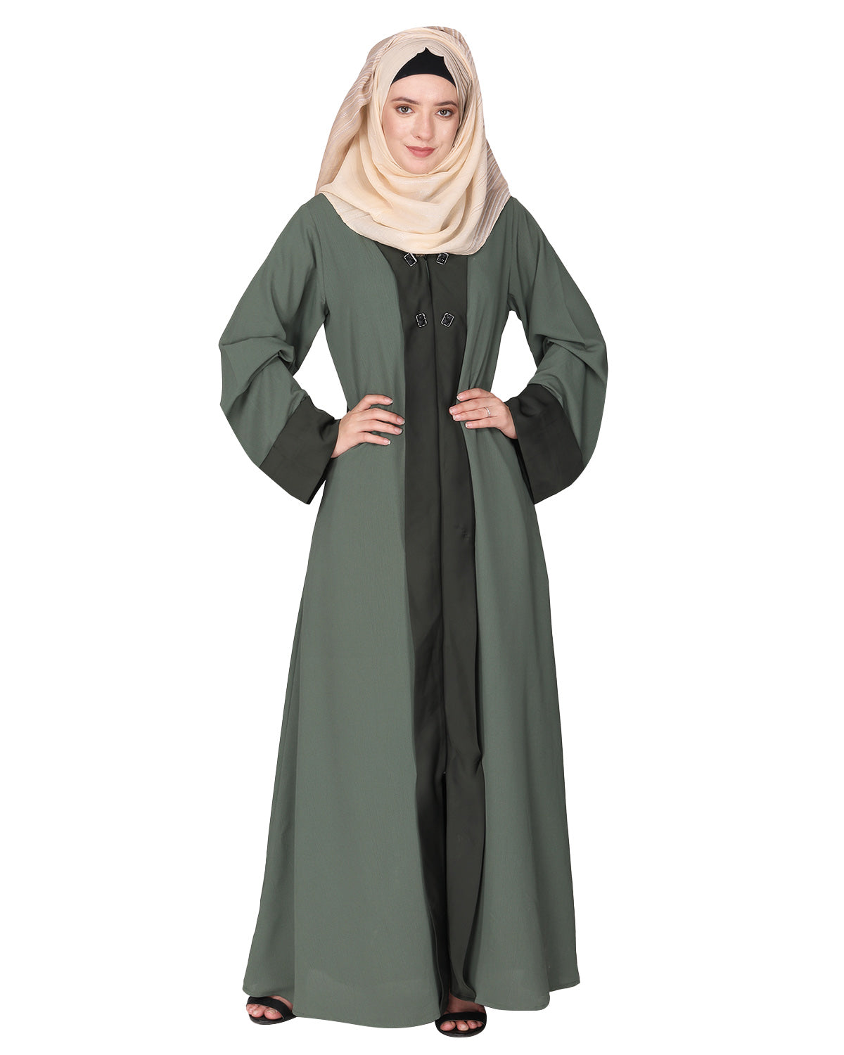Graceful Abaya with Designer Show Buttons