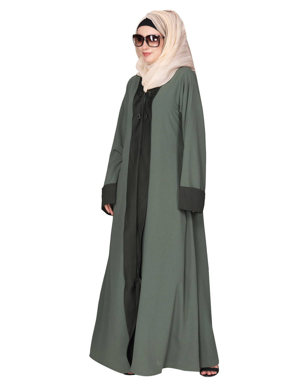 Graceful Abaya with Designer Show Buttons