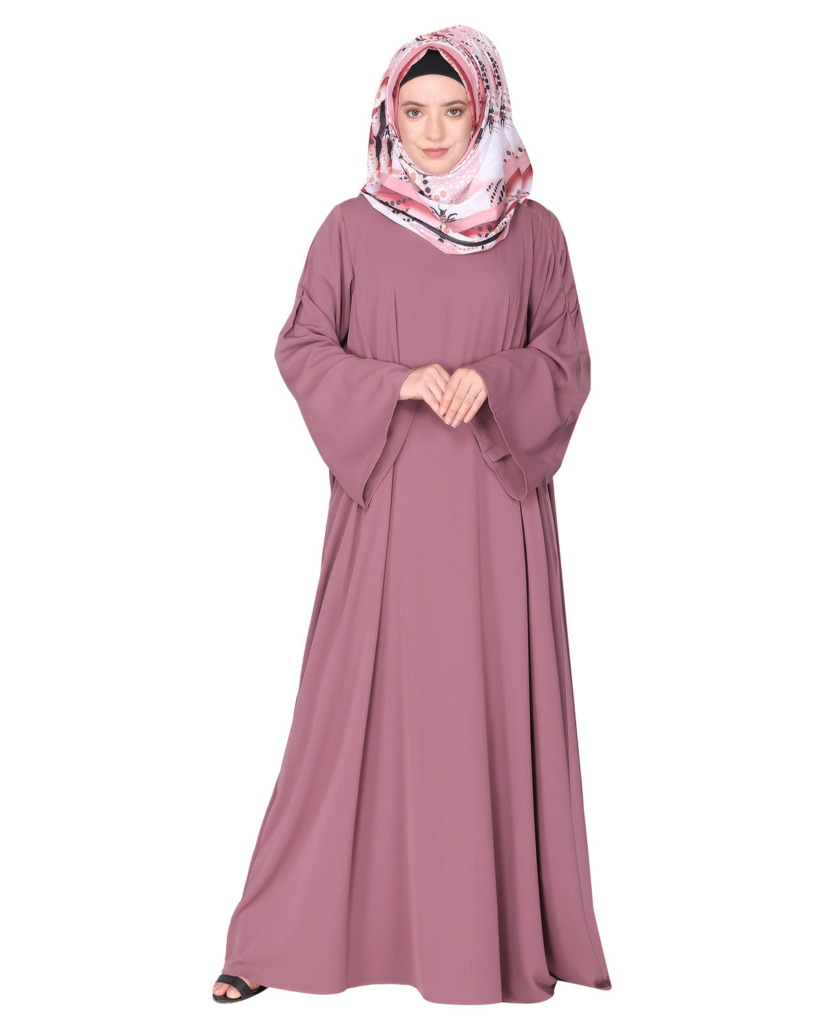 Side Buttoned Functional Abaya