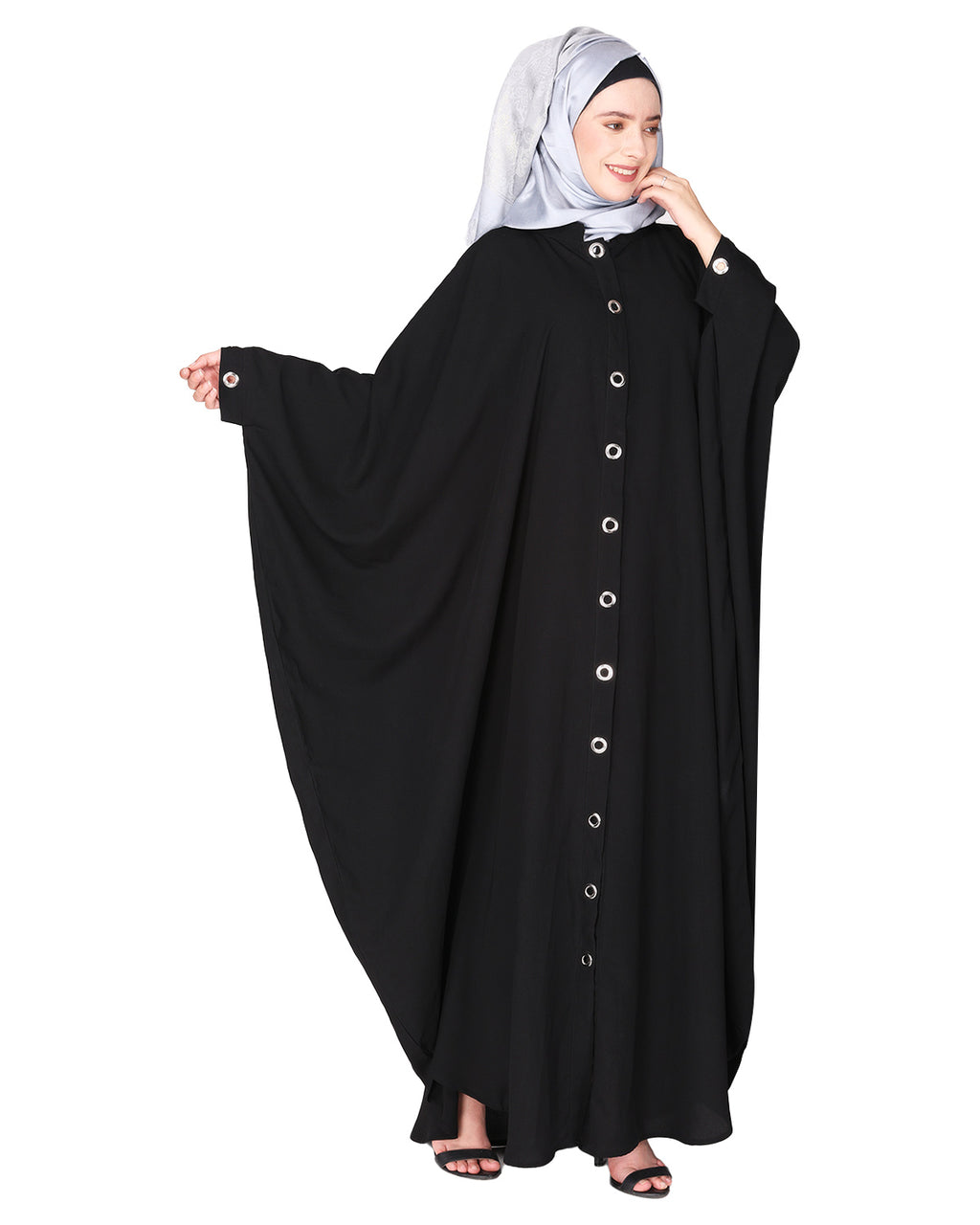 Ultra Smart Kaftan with Shining Metallic Rivets