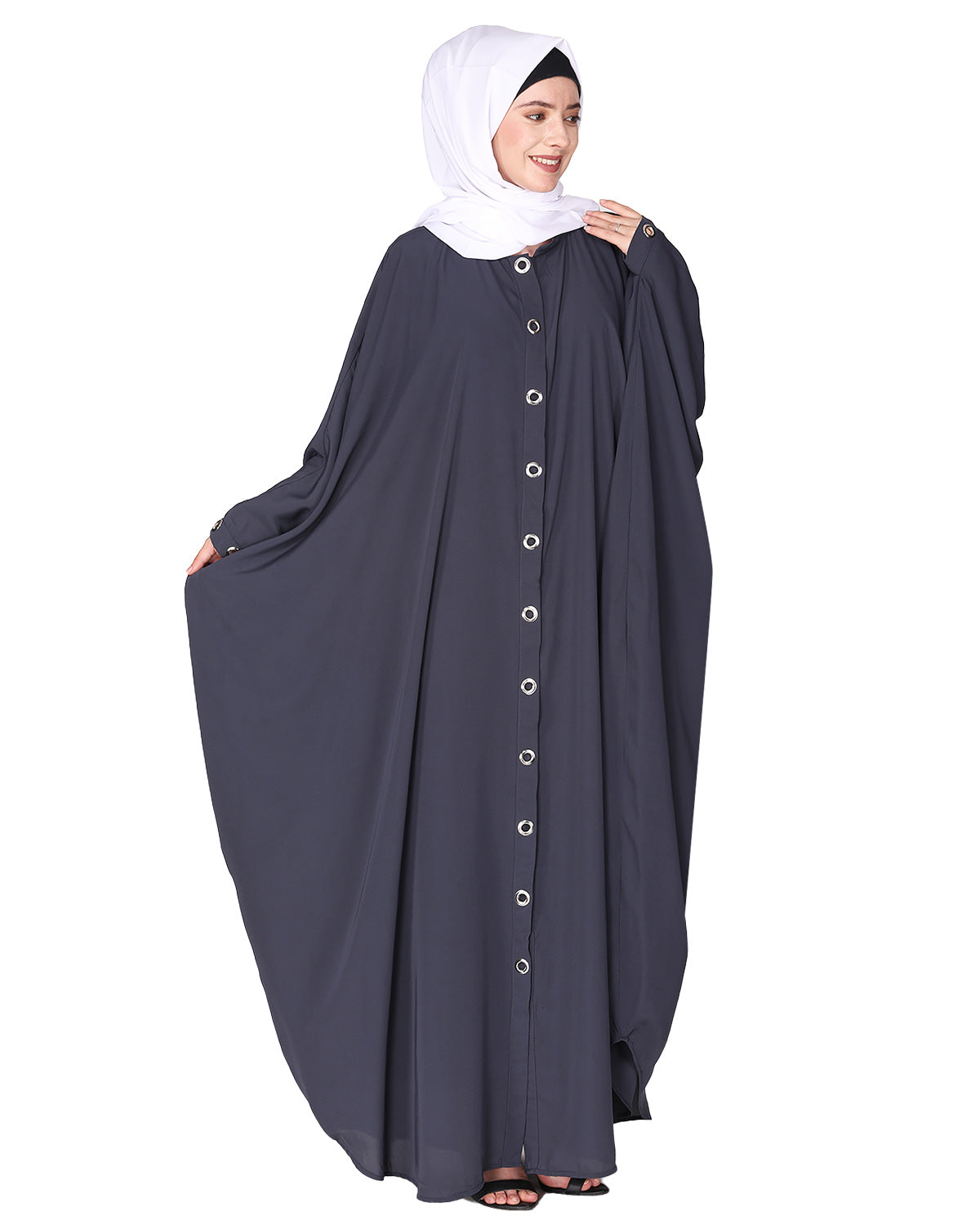 Ultra Smart Kaftan with Shining Metallic Rivets