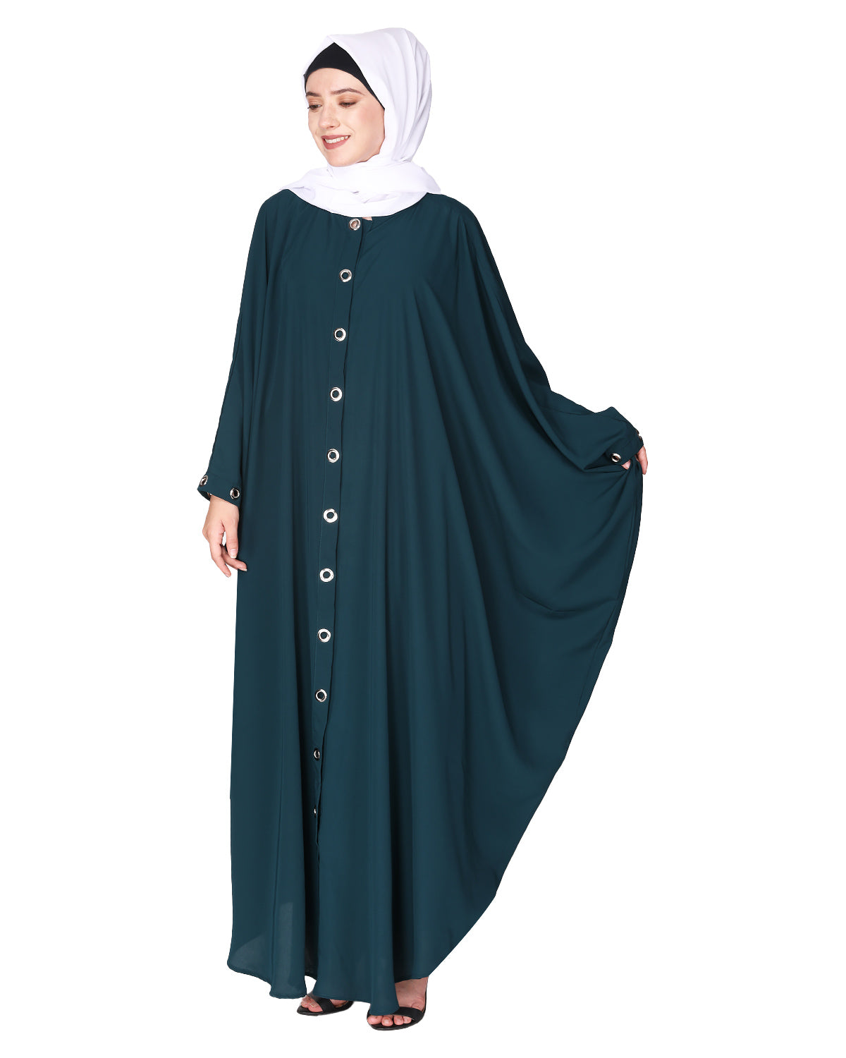 Ultra Smart Kaftan with Shining Metallic Rivets