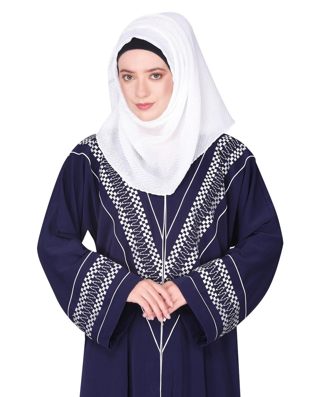 Magnificent Arabian Motif Front Open Embroidered Abaya
