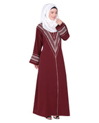 Magnificent Arabian Motif Front Open Embroidered Abaya