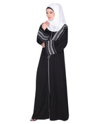 Magnificent Arabian Motif Front Open Embroidered Abaya