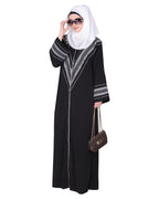 Magnificent Arabian Motif Front Open Embroidered Abaya