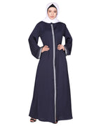 Pleasing Abaya with  Checkered Embroidery