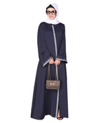 Pleasing Abaya with  Checkered Embroidery
