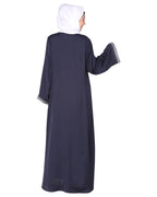 Pleasing Abaya with  Checkered Embroidery