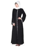 Pleasing Abaya with  Checkered Embroidery