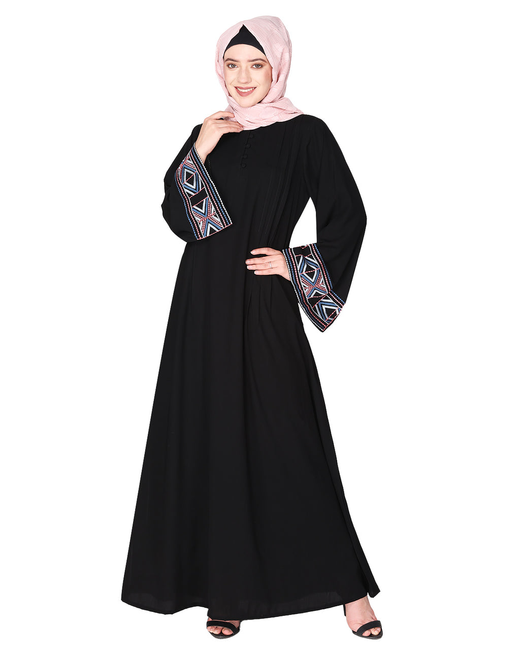 Smooth Flowing Bohemian Bell Sleeves Abaya