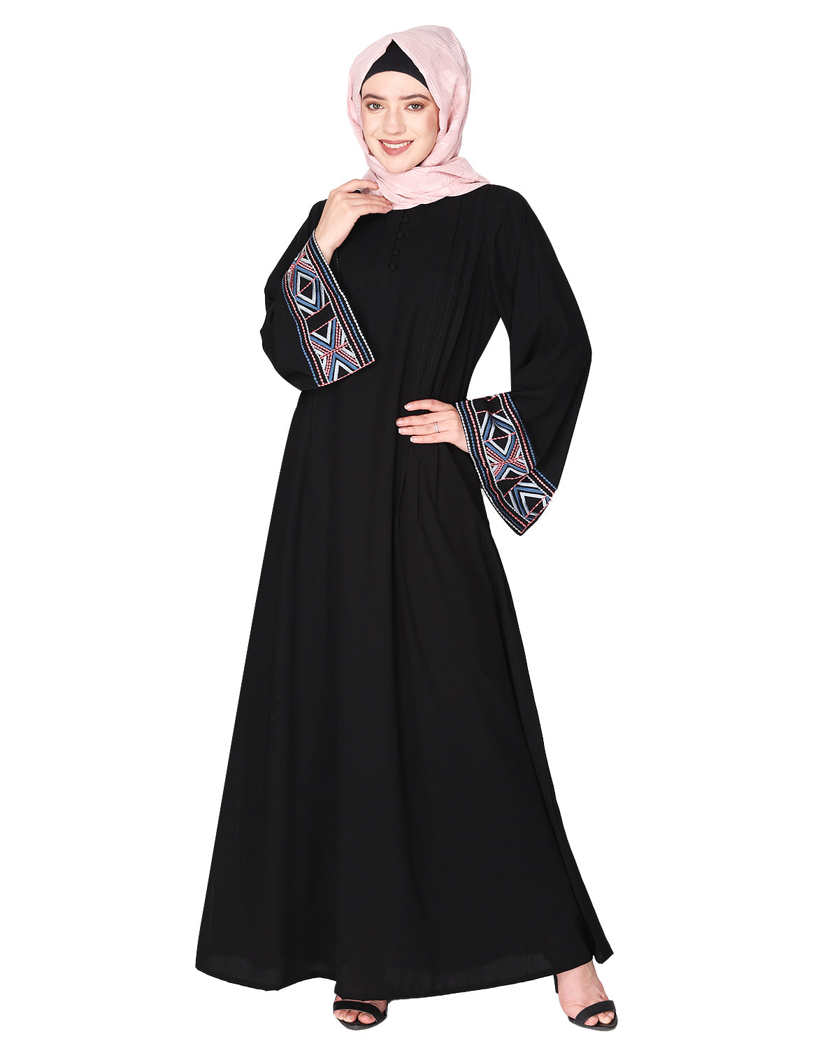 Smooth Flowing Bohemian Bell Sleeves Abaya