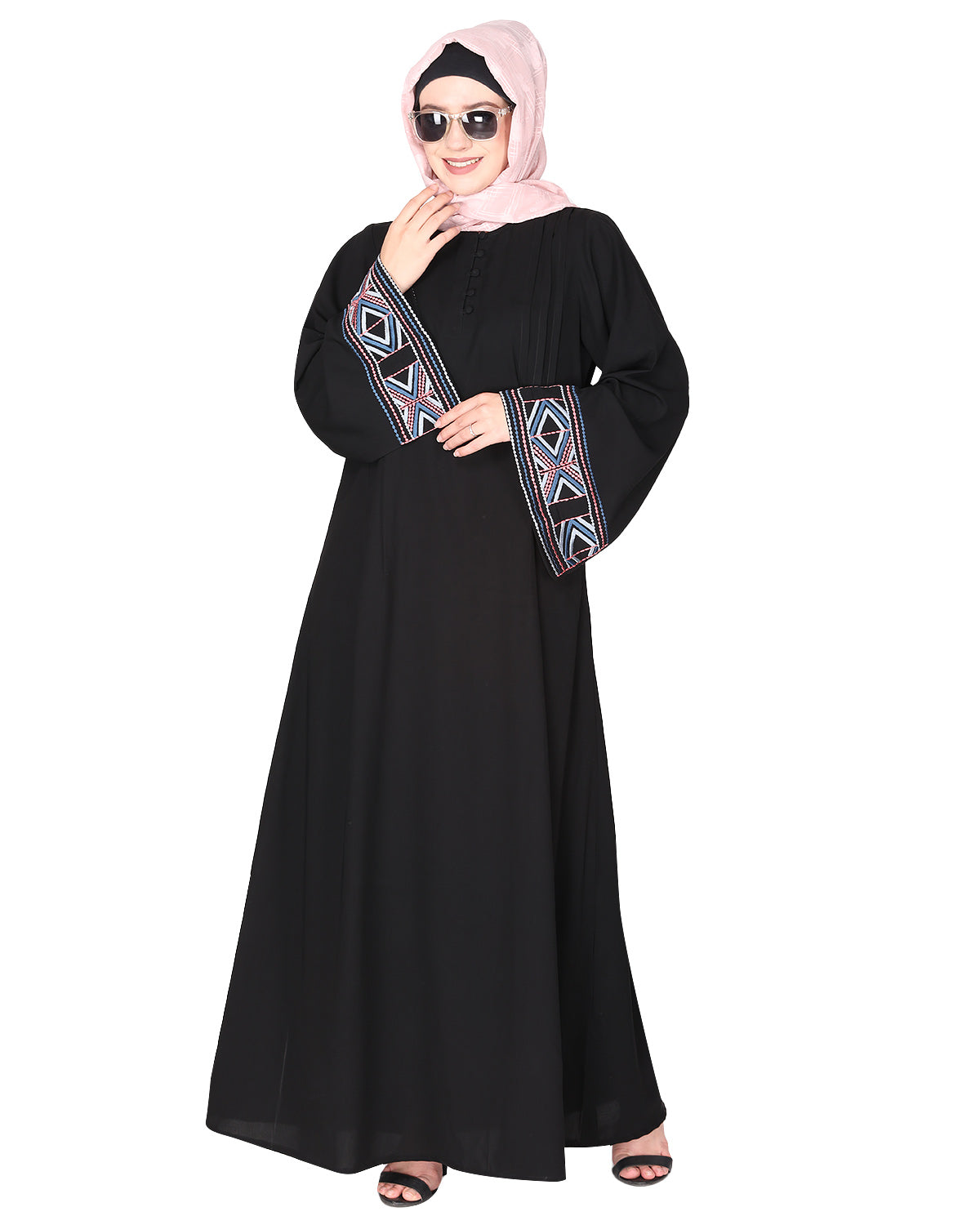 Smooth Flowing Bohemian Bell Sleeves Abaya