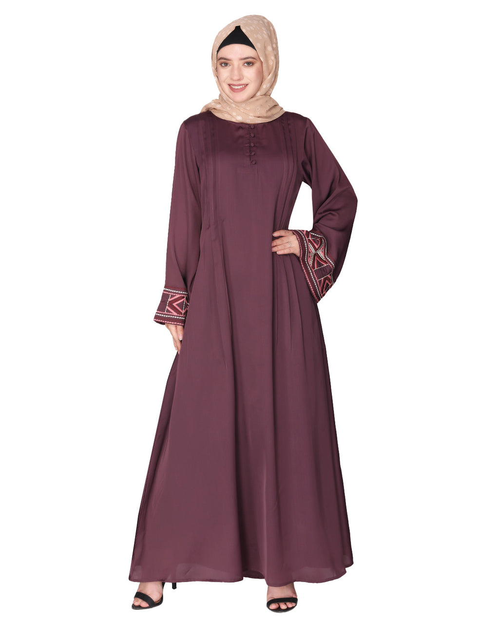 Smooth Flowing Bohemian Bell Sleeves Abaya