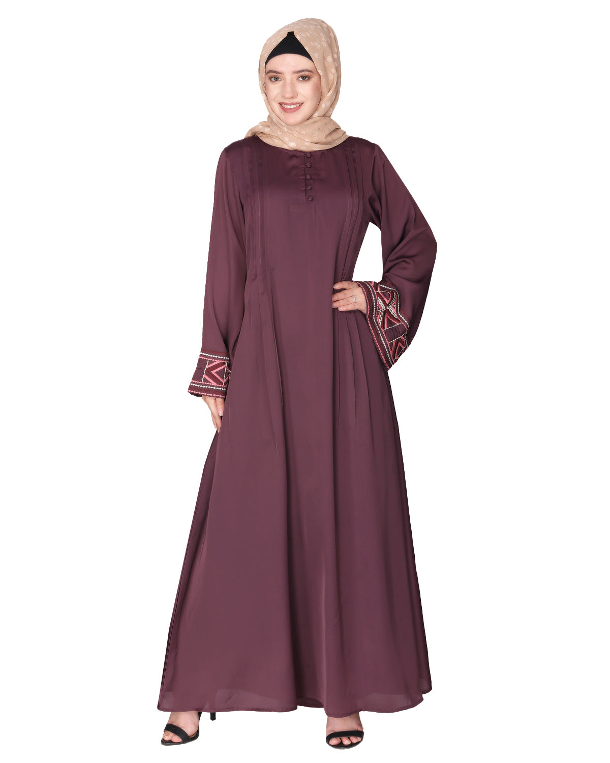 Smooth Flowing Bohemian Bell Sleeves Abaya