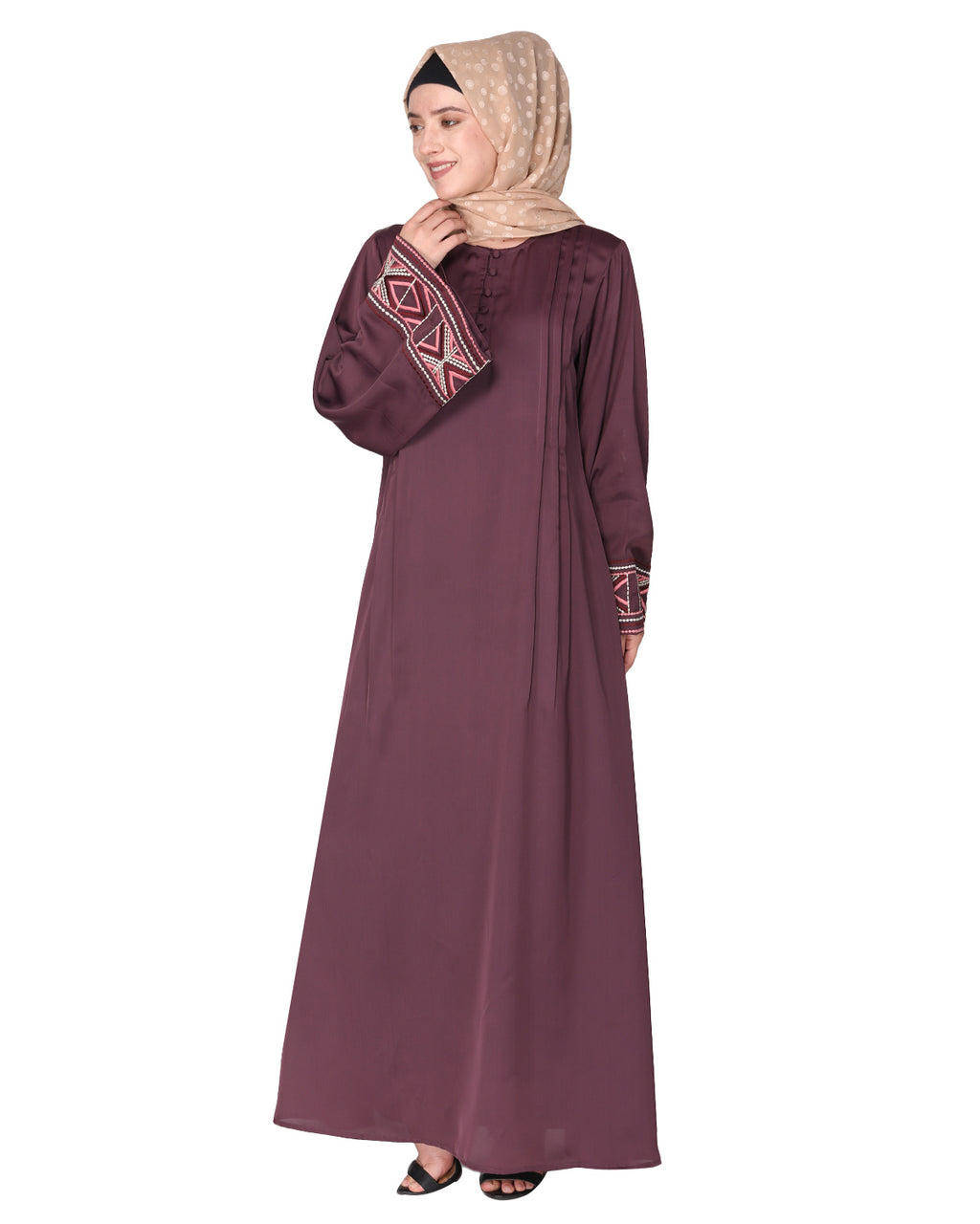 Smooth Flowing Bohemian Bell Sleeves Abaya