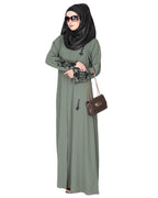 Rich Embroidered Abaya with Glittering Black Beads