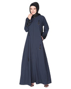Rich Embroidered Abaya with Glittering Black Beads
