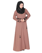 Rich Embroidered Abaya with Glittering Black Beads