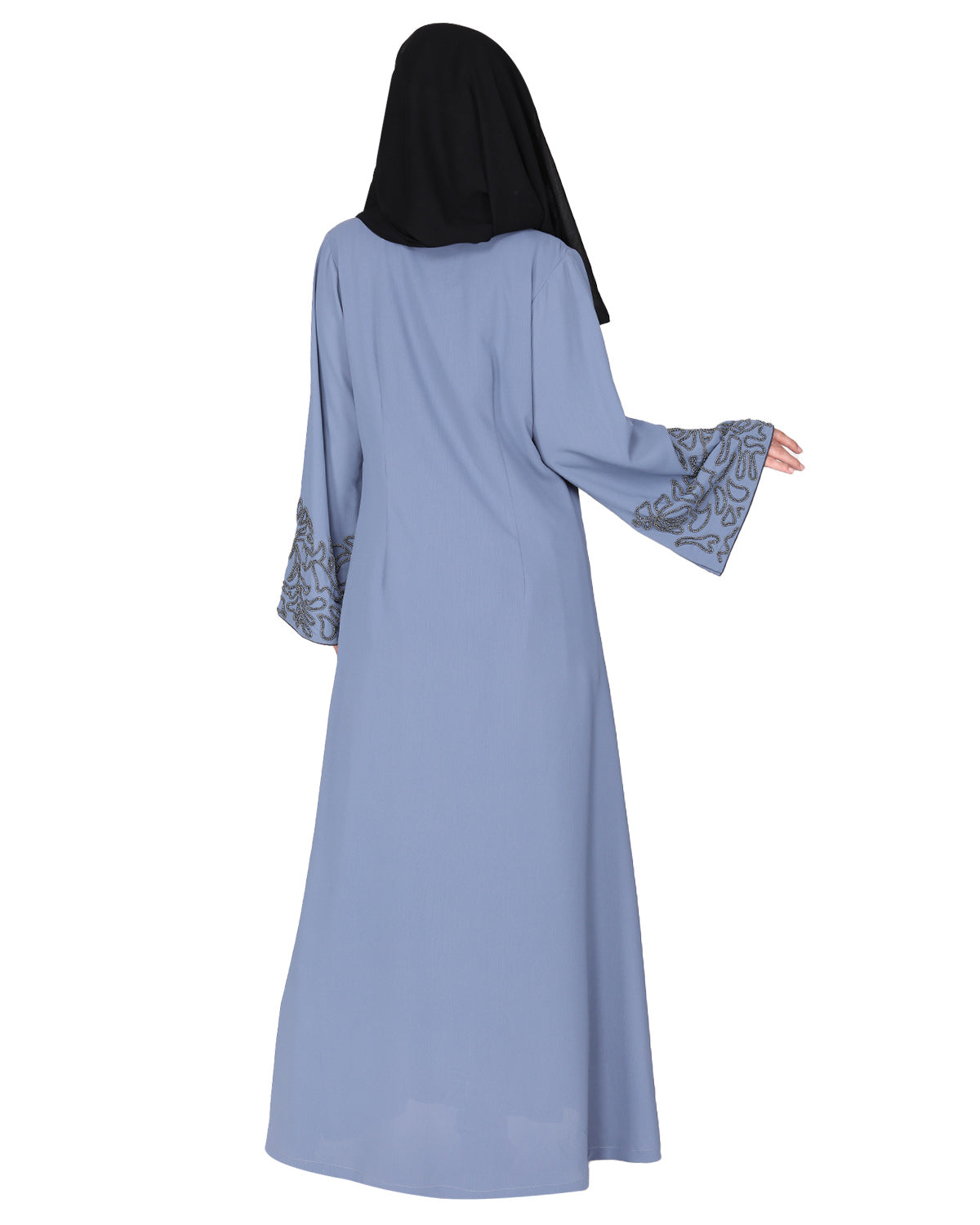 Premium  Abaya With Gleaming Dual Seed Bead Work