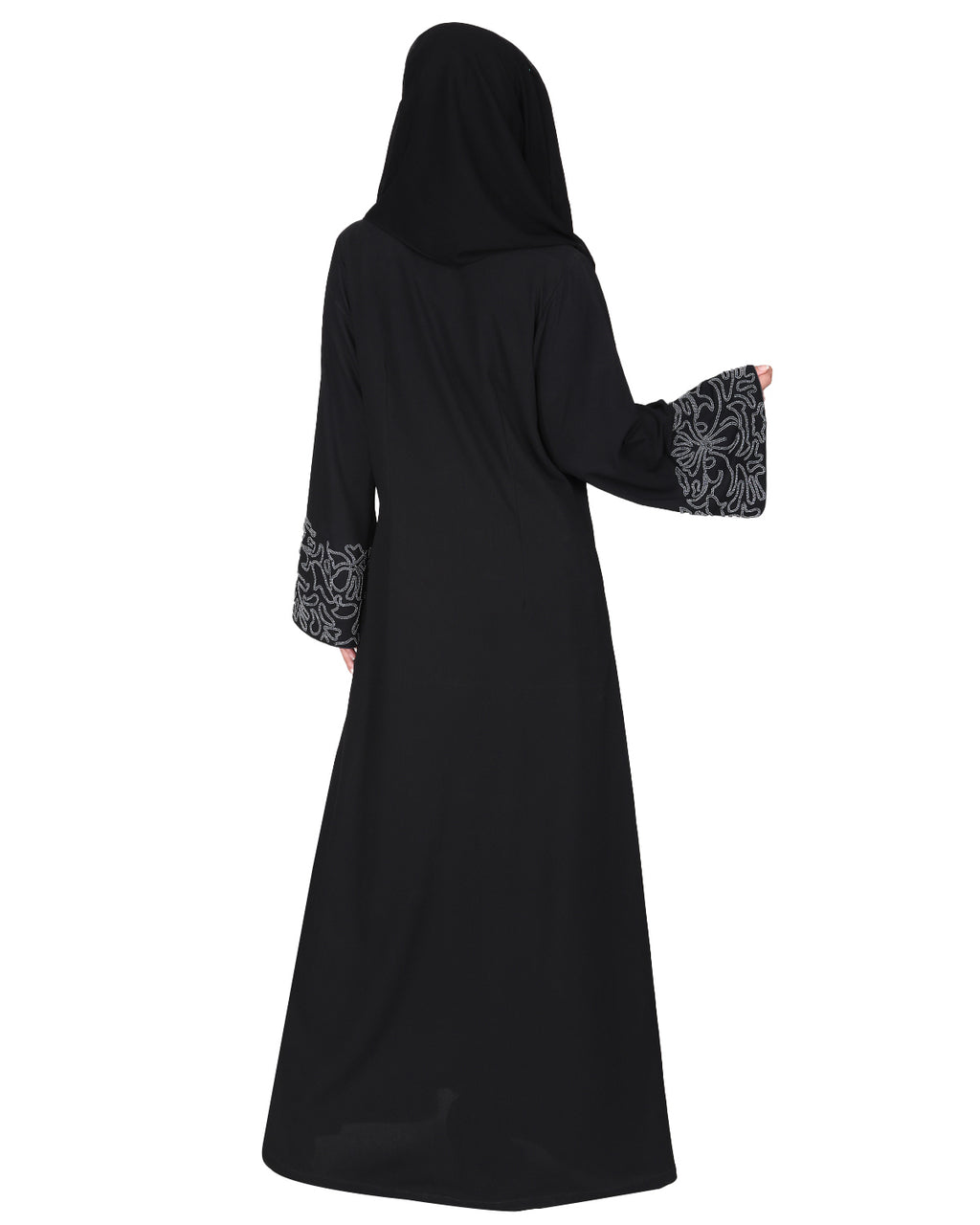 Premium  Abaya With Gleaming Dual Seed Bead Work